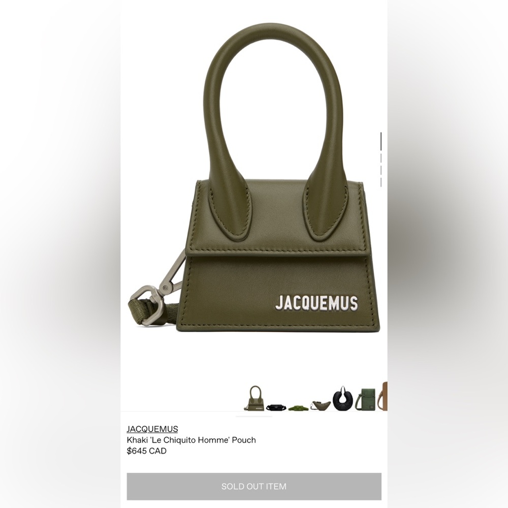 Jacquemus Green Mini Bag with Trapezoidal Design